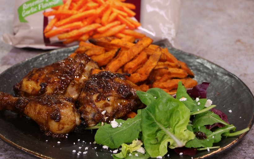 BBQ CHICKEN & SWEET POTATO FRI